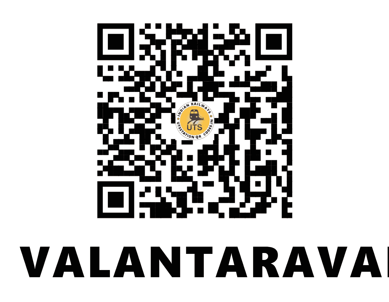 UTS QR Code for VALANTARAVAI - VTV (SR - TAMIL NADU)